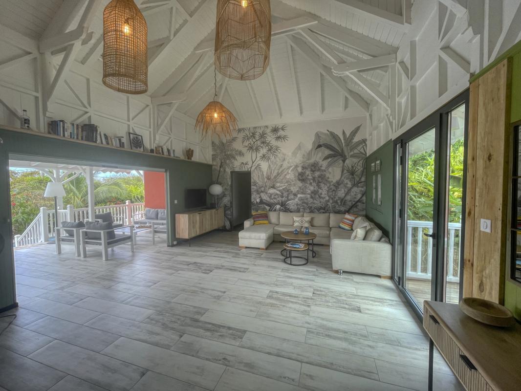 15.Location villa piscine vue mer Saint François  Guadeloupe_Salon
